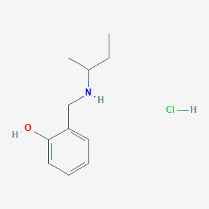 molecular formula C11H18ClNO B6361940 2-{[(丁烷-2-基)氨基]甲基}苯酚盐酸盐 CAS No. 855350-91-3