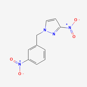 molecular formula C10H8N4O4 B6361945 3-Nitro-1-[(3-nitrophenyl)methyl]-1H-pyrazole CAS No. 1240566-93-1