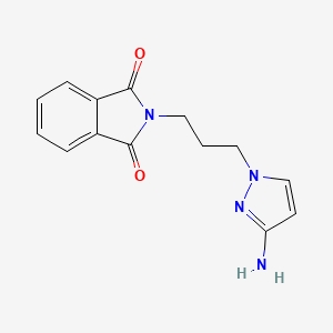 molecular formula C14H14N4O2 B6361967 2-[3-(3-Amino-1H-pyrazol-1-yl)propyl]-2,3-dihydro-1H-isoindole-1,3-dione CAS No. 1240577-77-8