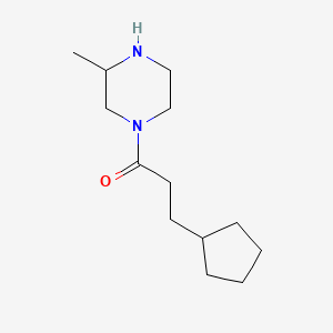 molecular formula C13H24N2O B6361968 3-Cyclopentyl-1-(3-methylpiperazin-1-yl)propan-1-one CAS No. 1240564-99-1