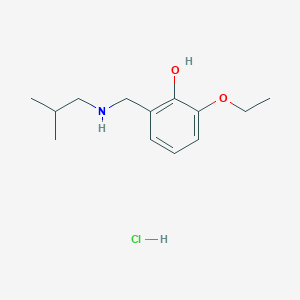 molecular formula C13H22ClNO2 B6361981 2-Ethoxy-6-{[(2-methylpropyl)amino]methyl}phenol hydrochloride CAS No. 1240568-52-8