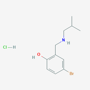 molecular formula C11H17BrClNO B6361987 4-Bromo-2-{[(2-methylpropyl)amino]methyl}phenol hydrochloride CAS No. 1240570-24-4