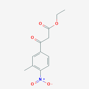 molecular formula C12H13NO5 B6361993 Ethyl 3-(3-methyl-4-nitrophenyl)-3-oxopropanoate CAS No. 383666-73-7