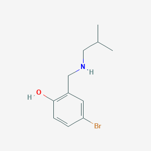 molecular formula C11H16BrNO B6362009 4-Bromo-2-{[(2-methylpropyl)amino]methyl}phenol CAS No. 157729-24-3