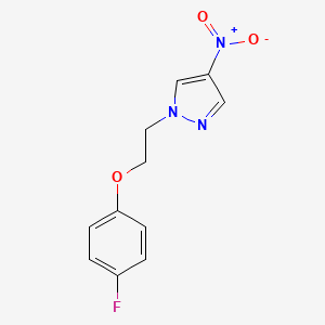 molecular formula C11H10FN3O3 B6362030 1-[2-(4-Fluorophenoxy)ethyl]-4-nitro-1H-pyrazole CAS No. 1240574-28-0