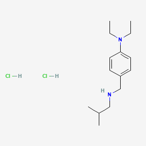 molecular formula C15H28Cl2N2 B6362033 N,N-二乙基-4-{[(2-甲基丙基)氨基]甲基}苯胺二盐酸盐 CAS No. 1240571-74-7