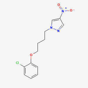 molecular formula C13H14ClN3O3 B6362036 1-[4-(2-Chlorophenoxy)butyl]-4-nitro-1H-pyrazole CAS No. 1240567-93-4