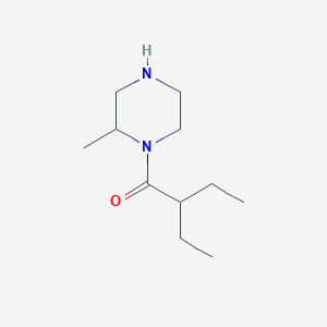 molecular formula C11H22N2O B6362057 2-Ethyl-1-(2-methylpiperazin-1-yl)butan-1-one CAS No. 1240566-99-7