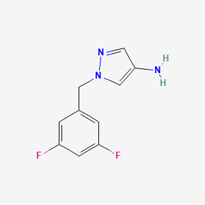 molecular formula C10H9F2N3 B6362093 1-[(3,5-Difluorophenyl)methyl]-1H-pyrazol-4-amine CAS No. 1240565-69-8