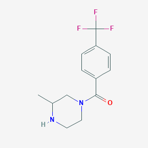 molecular formula C13H15F3N2O B6362162 3-Methyl-1-[4-(trifluoromethyl)benzoyl]piperazine CAS No. 1240568-20-0