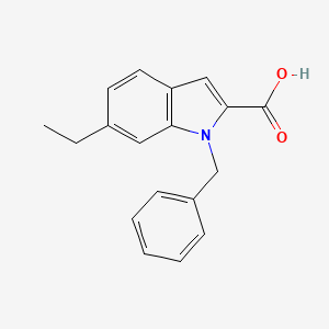 molecular formula C18H17NO2 B6362165 1-Benzyl-6-ethyl-1H-indole-2-carboxylic acid CAS No. 1240578-54-4