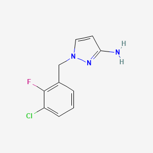 1-[(3-Chloro-2-fluorophenyl)methyl]-1H-pyrazol-3-amine