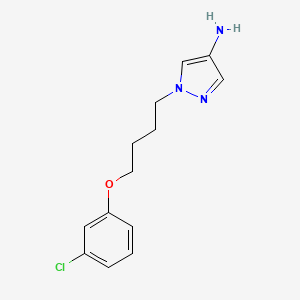 molecular formula C13H16ClN3O B6362246 1-[4-(3-Chlorophenoxy)butyl]-1H-pyrazol-4-amine CAS No. 1240570-62-0
