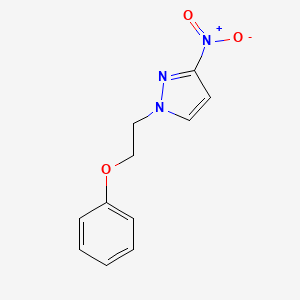 molecular formula C11H11N3O3 B6362255 3-硝基-1-(2-苯氧基乙基)-1H-吡唑 CAS No. 1240571-17-8