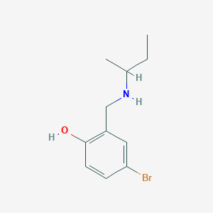 molecular formula C11H16BrNO B6362263 4-Bromo-2-{[(butan-2-yl)amino]methyl}phenol CAS No. 157729-25-4