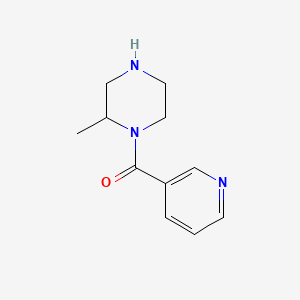 molecular formula C11H15N3O B6362273 2-Methyl-1-(pyridine-3-carbonyl)piperazine CAS No. 1240570-13-1