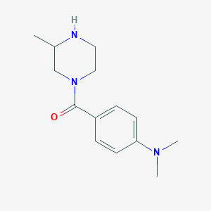 molecular formula C14H21N3O B6362324 N,N-Dimethyl-4-(3-methylpiperazine-1-carbonyl)aniline CAS No. 1240573-49-2