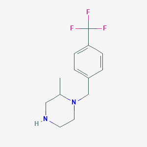 molecular formula C13H17F3N2 B6362385 2-Methyl-1-{[4-(trifluoromethyl)phenyl]methyl}piperazine CAS No. 1240573-03-8