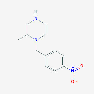 molecular formula C12H17N3O2 B6362406 2-Methyl-1-[(4-nitrophenyl)methyl]piperazine CAS No. 1240572-91-1
