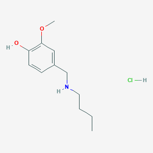 molecular formula C12H20ClNO2 B6362425 4-[(丁基氨基)甲基]-2-甲氧基苯酚盐酸盐 CAS No. 16383-44-1