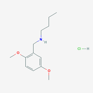 molecular formula C13H22ClNO2 B6362527 Butyl[(2,5-dimethoxyphenyl)methyl]amine hydrochloride CAS No. 1240566-94-2