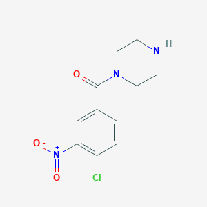 molecular formula C12H14ClN3O3 B6362545 1-(4-Chloro-3-nitrobenzoyl)-2-methylpiperazine CAS No. 1240569-84-9