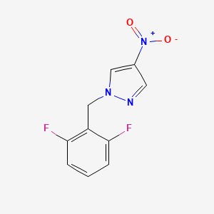 molecular formula C10H7F2N3O2 B6362568 1-[(2,6-Difluorophenyl)methyl]-4-nitro-1H-pyrazole CAS No. 1240567-86-5