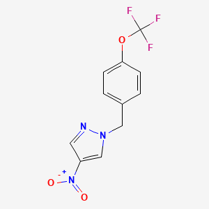 molecular formula C11H8F3N3O3 B6362572 4-Nitro-1-{[4-(trifluoromethoxy)phenyl]methyl}-1H-pyrazole CAS No. 1240564-37-7