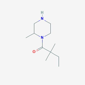 molecular formula C11H22N2O B6362695 2,2-Dimethyl-1-(2-methylpiperazin-1-yl)butan-1-one CAS No. 1240578-06-6