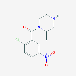 molecular formula C12H14ClN3O3 B6362700 1-(2-Chloro-5-nitrobenzoyl)-2-methylpiperazine CAS No. 1240578-65-7