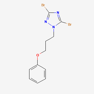 molecular formula C11H11Br2N3O B6362721 3,5-Dibromo-1-(3-phenoxypropyl)-1H-1,2,4-triazole CAS No. 1240571-50-9