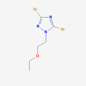 molecular formula C6H9Br2N3O B6362730 3,5-Dibromo-1-(2-ethoxyethyl)-1H-1,2,4-triazole CAS No. 1240579-95-6