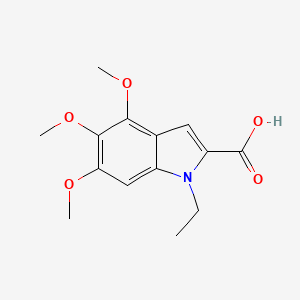 molecular formula C14H17NO5 B6362746 1-Ethyl-4,5,6-trimethoxy-1H-indole-2-carboxylic acid CAS No. 1240578-66-8