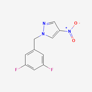molecular formula C10H7F2N3O2 B6362755 1-[(3,5-Difluorophenyl)methyl]-4-nitro-1H-pyrazole CAS No. 1240579-72-9