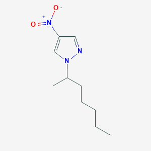 molecular formula C10H17N3O2 B6362758 1-(Heptan-2-yl)-4-nitro-1H-pyrazole CAS No. 1240569-04-3