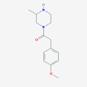 molecular formula C14H20N2O2 B6362770 2-(4-Methoxyphenyl)-1-(3-methylpiperazin-1-yl)ethan-1-one CAS No. 1240567-66-1