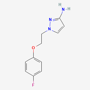 molecular formula C11H12FN3O B6362788 1-[2-(4-氟苯氧基)乙基]-1H-吡唑-3-胺 CAS No. 1240569-00-9
