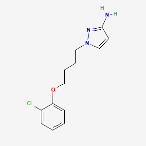 molecular formula C13H16ClN3O B6362792 1-[4-(2-氯苯氧基)丁基]-1H-吡唑-3-胺 CAS No. 1240574-56-4