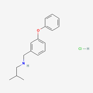 molecular formula C17H22ClNO B6362803 (2-Methylpropyl)[(3-phenoxyphenyl)methyl]amine hydrochloride CAS No. 1240578-30-6