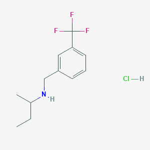 molecular formula C12H17ClF3N B6362839 (丁-2-基)({[3-(三氟甲基)苯基]甲基})胺盐酸盐 CAS No. 1240578-27-1