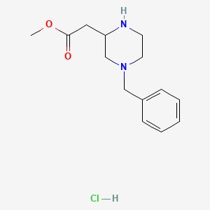molecular formula C14H21ClN2O2 B6362863 Methyl 2-(4-benzylpiperazin-2-yl)acetate dihydrochloride;  97% CAS No. 1216729-42-8