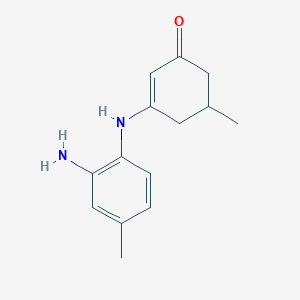 molecular formula C14H18N2O B6362889 3-((2-Amino-4-methylphenyl)amino)-5-methylcyclohex-2-en-1-one CAS No. 1024535-19-0