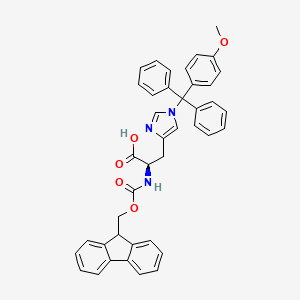 molecular formula C41H35N3O5 B6362952 N-alpha-(9-Fluorenylmethyloxycarbonyl)-N-im-p-methoxytrityl-D-histidine (Fmoc-D-His(Mmt)-OH) CAS No. 1263046-28-1