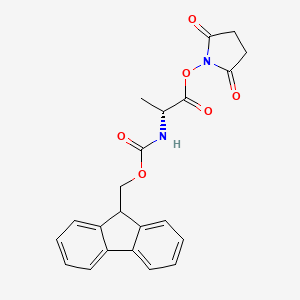 molecular formula C22H20N2O6 B6362965 N-alpha-(9-Fluorenylmethyloxycarbonyl)-D-alanine succinimidyl ester (Fmoc-D-Ala-OSu) CAS No. 198543-47-4