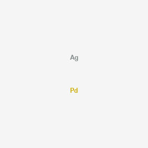 molecular formula AgPd B6363063 Palladium Silver foil, 0.025mm (0.001in) thick, 99.9% (metals basis excluding Pt), Pd:Ag, 75:25 wt% CAS No. 12735-99-8