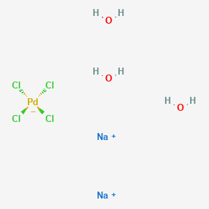 molecular formula Cl4H6Na2O3Pd B6363070 四氯合钯(II)钠三水合物，99% CAS No. 211799-70-1