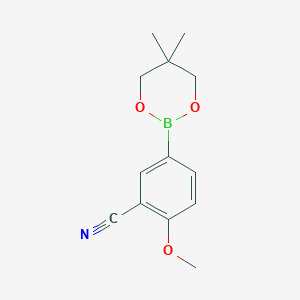 molecular formula C13H16BNO3 B6363076 5-(5,5-Dimethyl-1,3,2-dioxaborinan-2-yl)-2-methoxybenzonitrile CAS No. 1548827-76-4