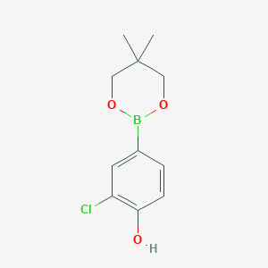 molecular formula C11H14BClO3 B6363091 2-Chloro-4-(5,5-dimethyl-1,3,2-dioxaborinan-2-yl)phenol CAS No. 2096994-53-3