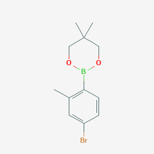 molecular formula C12H16BBrO2 B6363097 2-(4-Bromo-2-methylphenyl)-5,5-dimethyl-1,3,2-dioxaborinane CAS No. 2096995-83-2