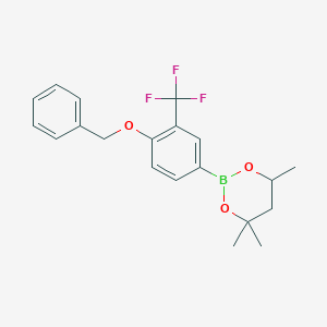 2-[4-Benzyloxy-3-(trifluoromethyl)phenyl]-4,4,6-trimethyl-1,3,2-dioxaborinane